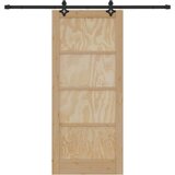  Klizna vrata Prirodna i crna 86 x 198 5 cm Masivna borovina | shoptok.hr