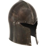 vidaXL Replika srednjovjekovne viteške kacige za LARP srebrna čelična | shoptok.hr