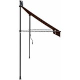Tenda na ručno uvlačenje s LED svjetlom 350 cm narančasto-smeđa | shoptok.hr
