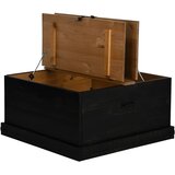  Škrinja za pohranu HALDEN crna 91x91x47 cm puno drvo bor | Eponuda.com
