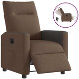 vidaXL Električni naslanjač rjavo blago | Shoptok.si