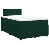 Box spring krevet s madracem tamnozeleni 120x200 cm baršunasti | shoptok.hr