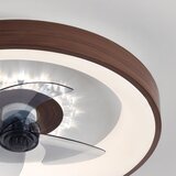 Brilagi LED prigušiva stropni ventilator LED/34W/230V prečnik 46 cm braon + daljinski upravljač | Eponuda.com