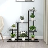vidaXL Stalak za cvijeće 94,5 x 25 x 88 cm crni metalni Cijene