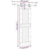 vidaXL Klizna vrata s priborom za montažu 70 x 210 cm masivna borovina | shoptok.hr