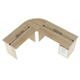 Kondela Kotna računalniška miza, hrast sonoma/bela, MAURUS NEW MA11 | Shoptok.si