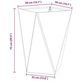 vidaXL Cvetlično korito srebrna 50 x 50 x 75 cm Cinkana jeklena | Shoptok.si