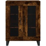 vidaXL Visoka komoda dimljeni hrast 69 5x34x180 cm konstruiranog drva | shoptok.hr