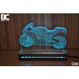 Black Cut 3D Lampa jednobojna - Motor ( C08 ) Cene'.'