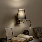  Brilagi - LED zidna lampa NUBILA 1xE27/25W/230V + LED/3W mesing/crna | Eponuda.com