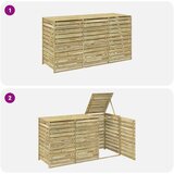  Spremište za kante za otpad na kotačima za 3 spremnika 240 L | shoptok.hr