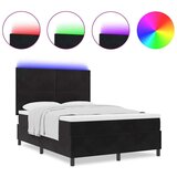  Kutna Podloga s Madracem &amp LED Crna 140x190 cm Baršun | shoptok.hr
