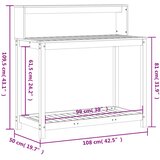  Stol za sadnju s policama 108x50x109,5 cm od masivne duglazije | shoptok.hr