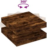  Klub stolić rotirajući za 360 stupnjeva dimljeni hrast 70x70x34,5 cm | Eponuda.com