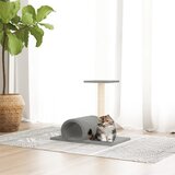 vidaXL Grebalica za mačke s tunelom svjetlosiva 60 x 34,5 x 50 cm Cijene