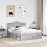  Konstrukcija postelje z vzglavjem Siva Sonoma 140 x 200 cm, (5000102348) | Shoptok.si