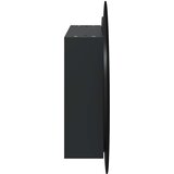  Kupaonski ormarić s okruglim ogledalom LED crni 54x54x17,5 cm | shoptok.hr