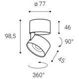  LED2 - LED spot svetiljka KLIP ON LED/11W/230V crna | Eponuda.com