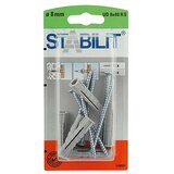 STABILIT Set univerzalnih moznikov z ovratnikom (Premer zidnega vložka: 8 mm, Dolžina zidnega vložka: 40 mm, 6 kos, Z vijaki) | Shoptok.si
