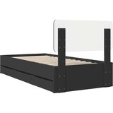 vidaXL Okvir za krevet Crna 90 x 190 cm Inženjersko Drvo | shoptok.hr