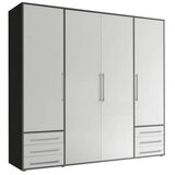 Modern Living omara s klasičnimi vrati lyss, bela, grafit, 206 cm u