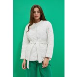 Moodo Quilted jacket with waist belt | Shoptok.si