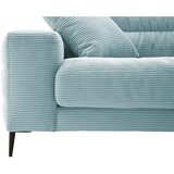 Pure Home Lifestyle SEDEŽNA GARNITURA, rebrasti žamet svetlo modra | Shoptok.si