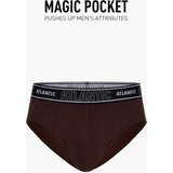 Atlantic Men ́s briefs Magic Pocket - brown Cene