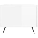  Stolići za kavu 2 kom sjajni bijeli 50x50x40 konstruirano drvo | shoptok.hr