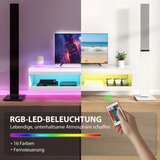  TV ormarić RGB LED rasvjeta 16 boja za TV 55-60 inča 140x40x30 cm visok sjaj bijela | shoptok.hr