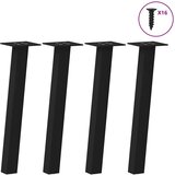vidaXL Noge za mizo za kavo 4 kosi črna 30 cm jeklo | Shoptok.si