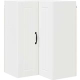 vidaXL Stenska kuhinjska omarica Bela 57 x 57 x 80 cm Konstruiran les | Shoptok.si