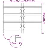  Rešetka za prozor Crna 75 5 x 60 cm Čelik s prahom premazan | shoptok.hr