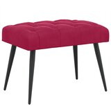  Klupa s gumbastim tkanjem Vinska crvena 60 x 40 x 45 cm Baršun | shoptok.hr