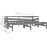  Dnevni ležaj na izvlačenje sivi od borovine 2 x (90 x 200) cm | shoptok.hr
