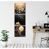 WALLXPERT Dekorativne slike na platnu, 30x30cm, 3 komada, zlatne boje | Eponuda.ba