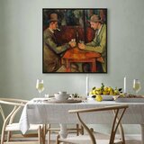  Slika - Paul Cézanne – The Card Players 80x80 U crnom drvenom okviru | shoptok.hr