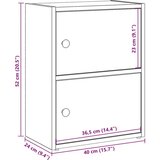 vidaXL Regal za knjige boja hrasta 40x24x52 cm konstruirano drvo | shoptok.hr