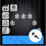 Aigostar led niz za spoljašnju upotrebu 84xLED/8 funkcija 1,2x1m IP44 hladna bela, u obliku pahuljica | Eponuda.com