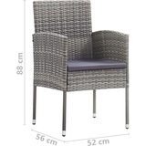  5-dijelni vrtni blagovaonski set antracit | shoptok.hr