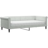 vidaXL Dnevna postelja z vzmetnico svetlo siva 90x200 cm žamet, (20929863) Cene