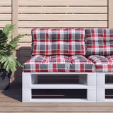 vidaXL Jastuk za palete crveni karirani 70 x 40 x 12 cm od tkanine cijene