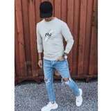 DStreet Beige BX5363 men's sweatshirt with print | Shoptok.si