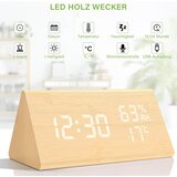 VORRINC Digitalna Budilka z Lesnim Videzom | Shoptok.si