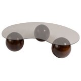 Hanah home Sphere - Walnut, Bronze WalnutBronze Coffee Table OŠTEĆENA AMBALAŽA Cene