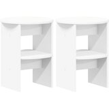  Pomoćni ormarić 2 pcs Bijeli Ø40 x 50 cm Konstrukcijsko drvo | Eponuda.com