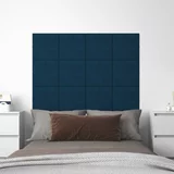  Zidne ploče 12 kom plave 30 x 30 cm baršunaste 1,08 m²