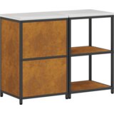 vidaXL Kuhinjski set za pohranu s policom s pohranom s vratima Podesiva 2 pcs Rđa 120 x 50 x 92 cm | shoptok.hr