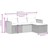  4-dijelni set vrtnih sofa s jastucima svijetlosivi poliratan | shoptok.hr