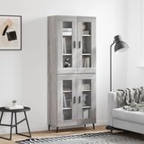 vidaXL Visoka komoda siva sonome 69 5x34x180 cm od konstruiranog drva | shoptok.hr